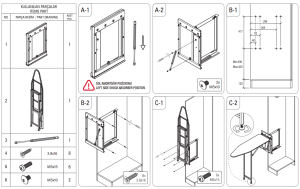 Доска Starax гладильная встроенная (150*340*1480) Антрацит
