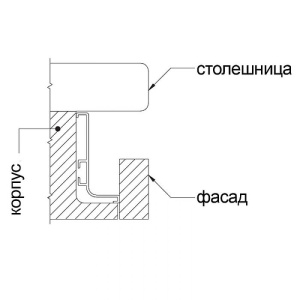 REHAU Горизонтальный L профиль 4,1м никель матовый