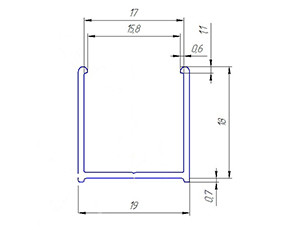 KR 101 Профиль П- образный  Софт Тач Бежевый 5,5 м