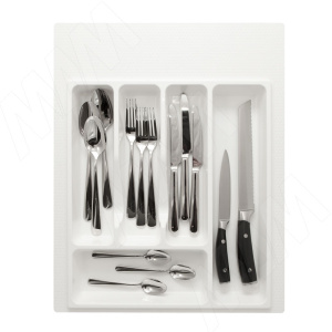 Лоток для столовых приборов в базу 450мм,Белый