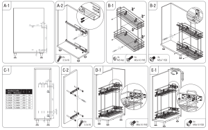 K-250R Бутылочница Starax 2-х ярус.,направ.-Blum,шир.250(203*475*495) част. выдвиж.,правая