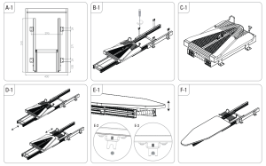 Доска Starax гладильная выдвижная с фасадом в 400 базу.Антрацит