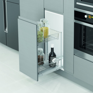 Выдвижная корзина в базу 350 мм, Starax, 2-х уровневая, (270х460х540 мм), с доводчиком,S-2171-C  