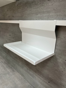 Полка универсальная 1-уровневая с бортами (Белый муар)