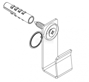 Комплект держателей рейлинга (Черный муар)