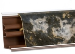 Плинтус для столешниц "Королевский опал" матовый 4.2м LB-37-6073В KORNER (ф-ра 485, 380*)
