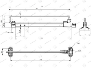 Штанга выдвижная 300 Черная