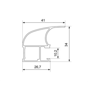 KR 200 Вертикальный асимметричный профиль(ручка) Софт Тач Бежевый 5,5 м