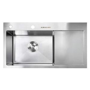 78*48L Металлическая мойка сатин AMALET STANDART 1,2 мм 78*48L-STR-ST 