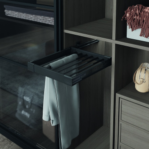 Брючница в базу 450 мм, Starax, (400-430х470х95 мм), антрацит