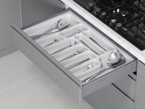 Starax Лоток для столовых приборов шир.600 (540*490*55) Белый