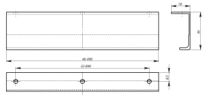 Ручка -профильная 512.596 мм Сатин светлый (PN 11)