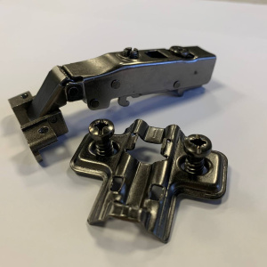 Петля для узких алюминиевых фасадов накладная с доводчиком чёрный комплект саморез