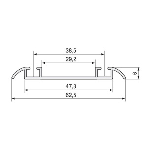KR 05 Ходовой двойной профиль Софт Тач Бежевый 5,9 м