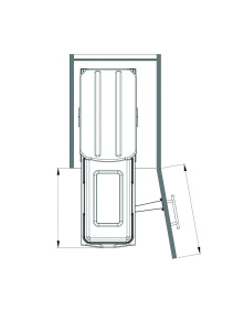 Starax  Ведро Large Busket,Серое, шир.400 (260*440*300)