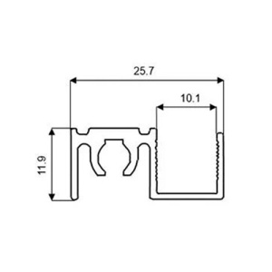 КО-08 Горизонтальный верхний профиль Хром глянец 5,9 м