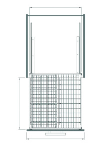 Выдвижная система Plate 2 Starax 2-х ярусная,шир.450 (360*500*520) с доводчиком