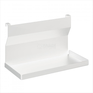 Полка универсальная 1-уровневая с бортами (Белый муар)