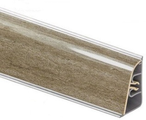 Пристеночный бортик Thermoplast Travertin brown глянец 1270 AP740 4200 мм