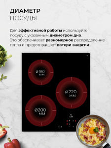 Варочная панель индукционная Lex EVI 430A BL черный (ПОД ЗАКАЗ)