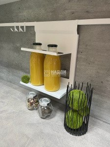 Полка-держатель для бутылок (Белый муар)