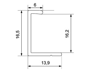 RP04 Профиль задней двери ДСП Венге тёмный глянец новый 4,9