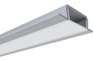 Встраиваемый Белый профиль с экраном в инд.упаковке 2000*21*7мм