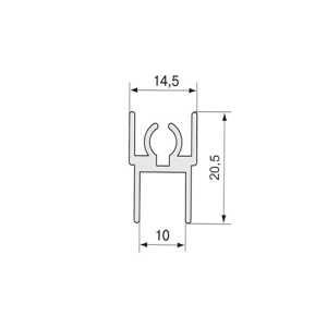 KR 08 Горизонтальный верхний профиль Сатин зерно 5,9м