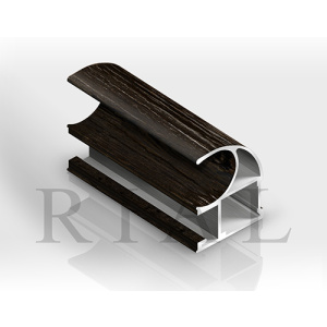 KR001 Вертикальный асимметричный профиль (ручка) Венге тёмный 5,5 м