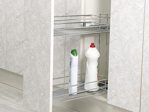 K-250R Бутылочница Starax 2-х ярус.,направ.-Blum,шир.250(203*475*495) част. выдвиж.,правая