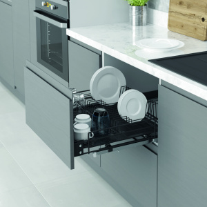 Выдвижная сушка для посуды в нижнюю базу Starax шир.800(760-780*520*185)  антрацит