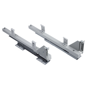 995-2 Направляющие Kalibra скрытые мягкий ход с доводч, с фасадным креплением, пластик. держатели