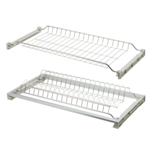 Сушка для посуды КАЛИБРА 600мм(нерж.сталь,жесткий поддон)