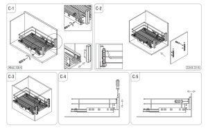 Выдвижная корзина Starax Tandem Blum с фасадным креплением шир.600(560*580*500*160)