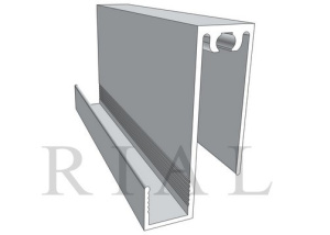 КО-07 Горизонтальный нижний профиль Хром браш 5,9 м