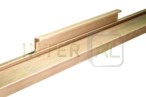Фасадный профиль с интегр.ручкой (200мм) Золото браш ПР-4 3000 мм