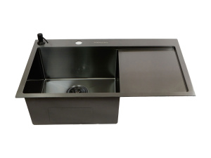 78*48L Металлическая мойка графит AMALET STANDART 1,2 мм 78*48L-STR-BL 