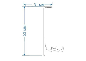 KT-01 Ходовой профиль хром 5,0м