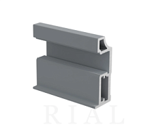 КО-02 Вертикальный асимметричный профиль (ручка) Хром матовый 5,5 м