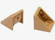 Мебельный монтажный уголок, пластик, ольха, (2 части)