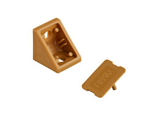 Мебельный монтажный уголок, пластик, бук, (2 части)