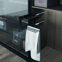 Вешалка  Starax для брюк,ремней(400*475*290) с боковым креплением,правая,Антрацит,Направляющие:Blum Tandem