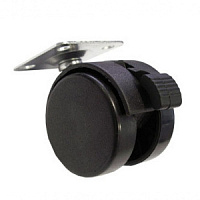 Опора колесная d 50 с флянцем со стопором 3331