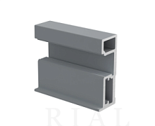 КО-01 Вертикальный асимметричный профиль (ручка) Хром матовый 5,5м