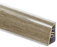 Пристеночный бортик Thermoplast Travertin brown глянец 1270 AP740 4200 мм