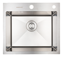 50*45 Металлическая мойка сатин AMALET STANDART 1,2 мм 5045-STR-ST 