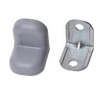 Уголок стальной ( Грандис)  с декоративной накладкой (серый)