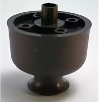 ОПЛ30 Опора регулируемая в пласт. D50 Н=30-45мм самоустанавливающаяся с пазом под отвертку черная