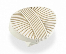 Ручка-кнопка FB 023 000 Золото прованс/жемчужно-белый матовый