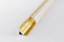 Угловой алюминиевый профиль ЗОЛОТО с экраном в инд.упаковке 2м